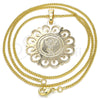 Collares con Dije 04.106.0061.1.20 Oro Laminado, Diseño de Divino Niño , Pulido, Tono Dorado (02 MM Thickness, 20 Inches Length)