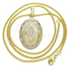 Collares con Dije 04.106.0051.1.20 Oro Laminado, Diseño de Guadalupe, Pulido, Tono Dorado (02 MM Thickness, 20 Inches Length)