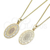 Collares con Dije 04.106.0051.1.20 Oro Laminado, Diseño de Guadalupe, Pulido, Tono Dorado (02 MM Thickness, 20 Inches Length)