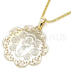 Collares con Dije 04.106.0049.1.20 Oro Laminado, Diseño de Divino Niño , Pulido, Tono Dorado (02 MM Thickness, 20 Inches Length)