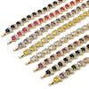 Pulsera Tennis 03.206.0007.13.07 Oro Laminado, con Zirconia Cubica Multicolor, Pulido, Tono Dorado (Grosor 11 MM, 7 Pulgadas de Largo)