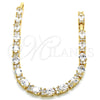 Pulsera Tennis 03.206.0004.8.07 Oro Laminado, con Blanca Zirconia Cubica, Pulido, Tono Dorado (06 MM Thickness, 7 Inches Length)