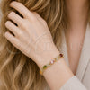 Pulsera Tennis 03.206.0001.12.07 Oro Laminado, Diseño de Gato, con Zirconia Cubica Multicolor, Pulido, Tono Dorado (Grosor 07 MM, 7 Pulgadas de Largo)