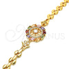 Pulsera Elegante 03.210.0110.07 Oro Laminado, con Multicolor Zirconia Cubica, Pulido, Tono Dorado (08 MM Thickness, 7 Inches Length)
