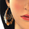 Argolla Grande 02.63.2679.60 Oro Laminado, Diseño de Con Nombre y Bambu, Pulido, Tono Dorado