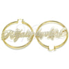 Argolla Grande 02.63.2681.60 Oro Laminado, Diseño de Con Nombre, Pulido, Tono Dorado