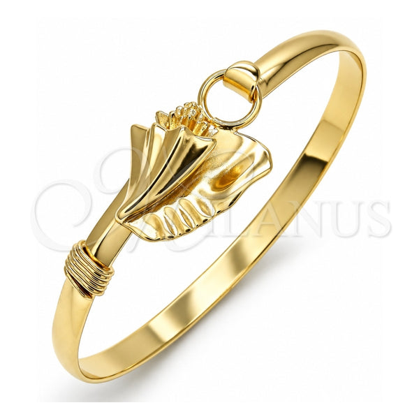 Aro Individual 07.185.0008.1.04 Oro Laminado, Pulido, Tono Dorado (05 MM Thickness, Size 4 (2.25 Diameter))