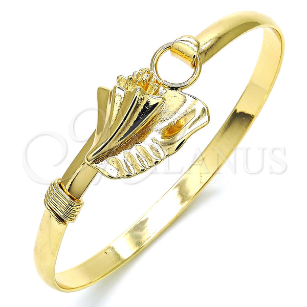 Aro Individual 07.185.0008.1.04 Oro Laminado, Pulido, Tono Dorado (05 MM Thickness, Size 4 (2.25 Diameter))