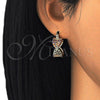 Argolla Pequeña 02.210.0265.3.15 Oro Laminado, con Multicolor Micro Pave, Pulido, Tono Dorado