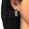 Argolla Pequeña 02.210.0265.4.15 Rodio Laminado, con Micro Pave Blanca, Pulido, Rodinado