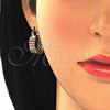 Argolla Pequeña 02.210.0266.3.20 Oro Laminado, con Multicolor Zirconia Cubica, Pulido, Tono Dorado