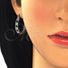 Argolla Pequeña 02.210.0267.7.25 Rodio Laminado, con Zirconia Cubica Zafiro Azul y Blanca, Pulido, Rodinado
