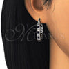 Argolla Pequeña 02.210.0267.7.25 Rodio Laminado, con Zirconia Cubica Zafiro Azul y Blanca, Pulido, Rodinado