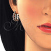 Argolla Pequeña 02.210.0269.1.15 Oro Laminado, con Granate and Blanca Zirconia Cubica, Pulido, Tono Dorado
