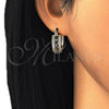Argolla Pequeña 02.210.0269.3.15 Oro Laminado, con Negro and Blanca Zirconia Cubica, Pulido, Tono Dorado