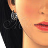 Argolla Pequeña 02.210.0269.7.15 Rodio Laminado, con Zirconia Cubica Zafiro Azul y Blanca, Pulido, Rodinado