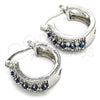 Argolla Pequeña 02.210.0269.7.15 Rodio Laminado, con Zirconia Cubica Zafiro Azul y Blanca, Pulido, Rodinado