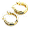 Argolla Pequeña 02.210.0270.3.20 Oro Laminado, con Multicolor Micro Pave, Pulido, Tono Dorado