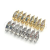 Argolla Pequeña 02.210.0270.3.20 Oro Laminado, con Multicolor Micro Pave, Pulido, Tono Dorado