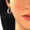 Argolla Pequeña 02.210.0271.3.20 Oro Laminado, con Multicolor Micro Pave, Pulido, Tono Dorado