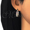 Argolla Pequeña 02.210.0271.3.20 Oro Laminado, con Multicolor Micro Pave, Pulido, Tono Dorado
