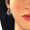 Argolla Pequeña 02.210.0273.3.20 Oro Laminado, con Multicolor Zirconia Cubica, Pulido, Tono Dorado