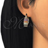 Argolla Pequeña 02.210.0273.3.20 Oro Laminado, con Multicolor Zirconia Cubica, Pulido, Tono Dorado