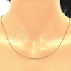 Gargantilla Basica 04.32.0012.18 Oro Laminado, Diseño de Snake, Pulido, Tono Dorado (01 MM Thickness, 18 Inches Length)