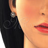 Arete Dormilona 02.156.0309 Oro Laminado, con Blanca Zirconia Cubica, Pulido, Tono Dorado