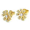 Arete Dormilona 02.156.0309 Oro Laminado, con Blanca Zirconia Cubica, Pulido, Tono Dorado