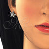 Arete Dormilona 02.156.0310 Oro Laminado, con Blanca Zirconia Cubica, Pulido, Tono Dorado