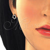 Arete Dormilona 02.156.0314 Oro Laminado, con Blanca Zirconia Cubica, Pulido, Tono Dorado