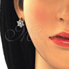 Arete Dormilona 02.195.0099 Oro Laminado, con Blanca Zirconia Cubica, Pulido, Tono Dorado