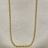 Gargantilla Basica 04.32.0015.18 Oro Laminado, Diseño de Figaro, Pulido, Tono Dorado (01 MM Thickness, 18 Inches Length)