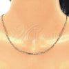 Gargantilla Basica 04.32.0017.20 Oro Laminado, Diseño de Figaro, Pulido, Tono Dorado (03 MM Thickness, 20 Inches Length)