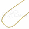 Gargantilla Basica 04.32.0006.16 Oro Laminado, Diseño de Mariner, Pulido, Tono Dorado (0.50 Gauge, 02 MM Thickness, 16 Inches Length)