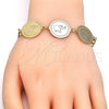 Pulsera Elegante 03.63.2038.08 Oro Laminado, Diseño de Elefante, Pulido, Tono Dorado (05 MM Thickness, 8 Inches Length)