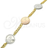 Pulsera Elegante 03.63.2040.07 Oro Laminado, Diseño de Elefante, Pulido, Dos Tonos (05 MM Thickness, 7 Inches Length)
