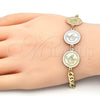 Pulsera Elegante 03.63.2050.08 Oro Laminado, Diseño de Pajaro, Pulido, Tono Dorado (05 MM Thickness, 8 Inches Length)
