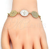 Pulsera Elegante 03.63.2050.08 Oro Laminado, Diseño de Pajaro, Pulido, Tono Dorado (05 MM Thickness, 8 Inches Length)