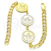 Pulsera Elegante 03.63.2050.08 Oro Laminado, Diseño de Pajaro, Pulido, Tono Dorado (05 MM Thickness, 8 Inches Length)