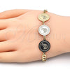 Pulsera Elegante 03.63.2053.08 Oro Laminado, Diseño de Delfín, Pulido, Tono Dorado (05 MM Thickness, 8 Inches Length)