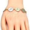 Pulsera Elegante 03.63.2053.08 Oro Laminado, Diseño de Delfín, Pulido, Tono Dorado (05 MM Thickness, 8 Inches Length)