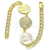Pulsera Elegante 03.63.2054.08 Oro Laminado, Diseño de Búho, Pulido, Tono Dorado (05 MM Thickness, 8 Inches Length)