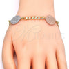 Pulsera Elegante 03.63.2060.08 Oro Laminado, Diseño de Ãrbol, Pulido, Dos Tonos (05 MM Thickness, 8 Inches Length)