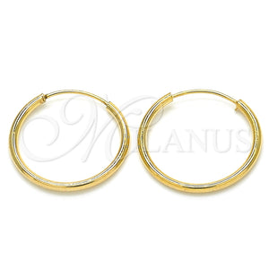 Argolla Pequeña 02.32.0555.20 Oro Laminado, Pulido, Tono Dorado