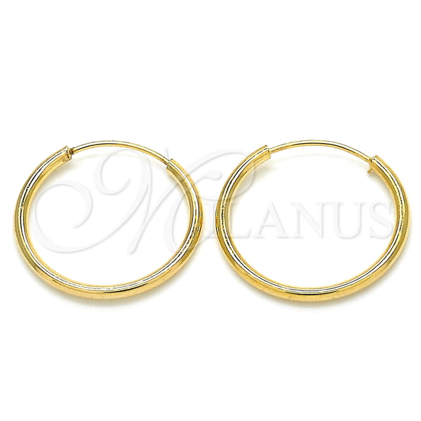 Argolla Pequeña 02.32.0555.20 Oro Laminado, Pulido, Tono Dorado