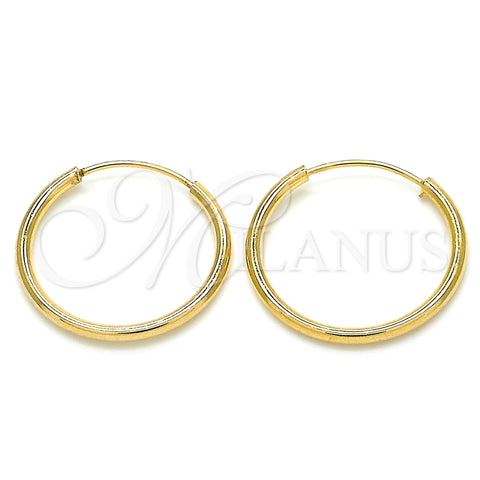 Argolla Pequeña 02.32.0555.20 Oro Laminado, Pulido, Tono Dorado