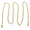 Gargantilla Basica 5.222.008.30 Oro Laminado, Diseño de Cubana, Pulido, Tono Dorado (0.60 Gauge, 02 MM Thickness, 30 Inches Length)