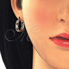 Argolla Pequeña 02.210.0279.3.20 Oro Laminado, con Negro and Blanca Zirconia Cubica, Pulido, Tono Dorado